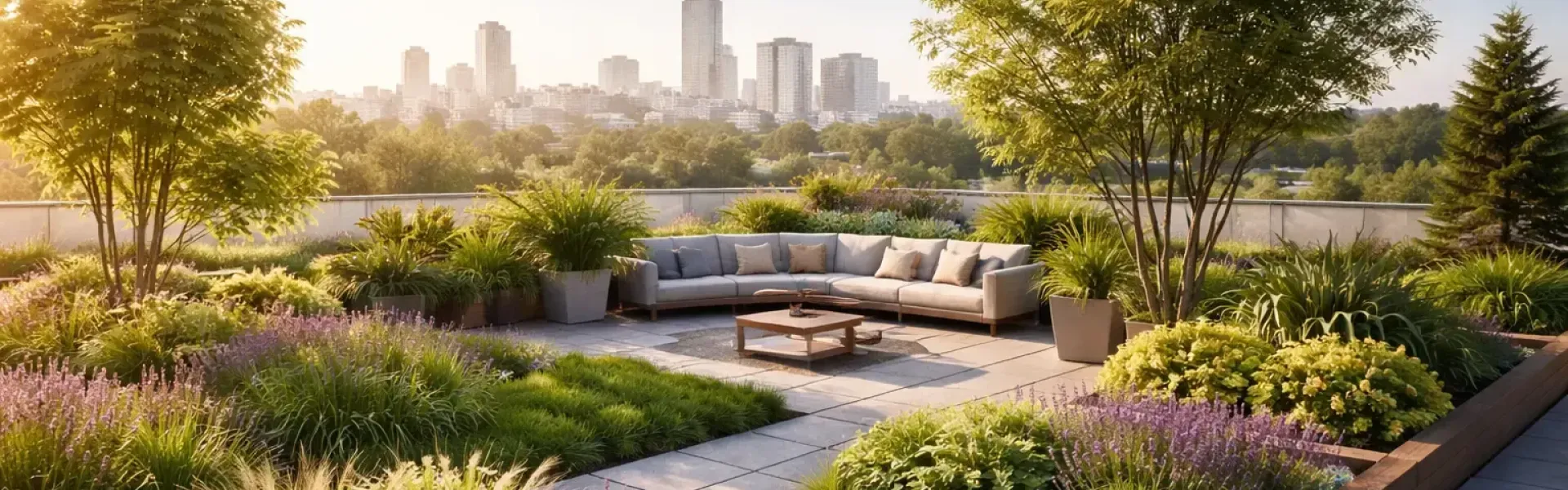 Dach intensywny – ogród na dachu, konstrukcja, warstwy, koszty